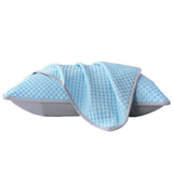 2 PCS 48x74cm Textured Cooling Polyester Pillowcases Blue