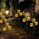 Solar Outdoor Garden Lights Sunflower & House Decorative Design Style 1