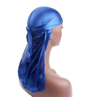 4Pcs Set Polyester Durags for Men Women Extra Long Tails Cap Wraps