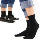 5 Pairs of Mens Breathable Five Toe Socks Black