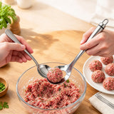 4 PCS Stainless Steel Meatball Maker Spoon and Auxiliary Spoon Set