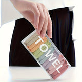 28Pc Disposable Compressed Towels Travel Washcloth Wet and Dry Use