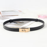 Skinny Belts for Women – PU Leather Adjustable Waist Belt for Dresses Pants & Jeans