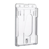 5PCS Clear Hard Plastic ID Card Holder Vertical Double Sides Badge Business Work