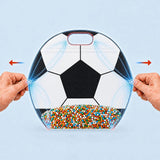 20PCS Soccer and American Football Resealable Candy Bags with Handles White