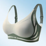 Wireless Push-Up Bra for Women Adjustable Full Coverage Bra Green