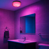 4PCS RGB Shower Light Rechargeable Waterproof 12 Colors with Remote Timer