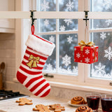 2-in-1 Christmas Stocking and Garland Hanger for Fireplace Mantel with Non-Slip Pads
