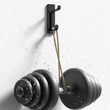 4 PCS Stainless Steel Double Adhesive Hooks with 3kg Capacity Black