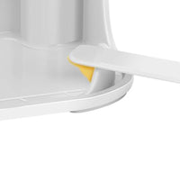 Plastic Butter Dish with Lid and Scale Line Butter Container with 180 Degrees Rotating Sealing Flip-Top for Countertop Fridge White