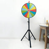 60cm Prize Wheel 15 Slots Colour Spinning Wheel with Adjustable Tripod Floor Stand