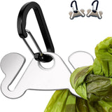 2PCS Metal Dog Poop Bag Holder Clips – Hands-Free Leash Attachment
