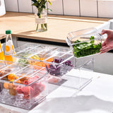 5 Compartment Chilled Food Box Salad Tray with Lid for Picnics