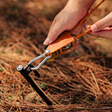 5M Adjustable Fast Release Pulley Camping Rope Camping Tent Guy Line for Canopy Orange