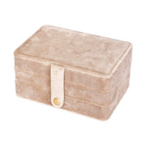 Portable Jewelry Box Storage Organizer for Rings Necklaces & Earrings Gray