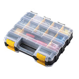 34 Compartment Double Sided Storage Box for Screws Nuts Parts Yellow