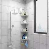 4 Tier Telescopic Bathroom Corner Shelf Shower Caddy Large