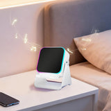 Bluetooth Speaker Phone Stand with Rotating Holder and Induction Playback White