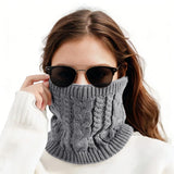 Thick Fleece Neck Warmer Winter Ski Gaiter for Men Women Gray
