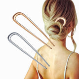 3Pc U-Shaped Metal Hair Pins Hair Forks for Women Updos and Buns