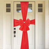Large Red Christmas Door Bow – Outdoor Holiday Home Decoration