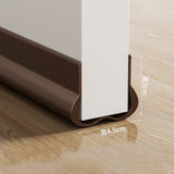 Slide-On Under Door Draft Stopper Door Bottom Seal Strip Cuttable Door Draught Excluder Brown