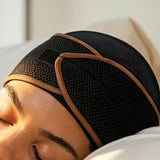 2-in-1 Overnight Mesh Hair Band with Hook and Loop for Short Hair Black and Brown