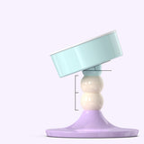 Adjustable Elevated Cat Bowl Ceramic Anti-Tip Pet Feeder Purple