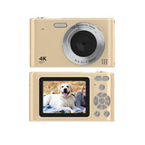 48MP Digital Camera for Beginners 1080P HD Video 16X Zoom Selfie Camera with 32GB TF Card Gold
