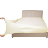Elastic Box Spring Cover 4 Sides Wrap Around Bed Skirt Beige