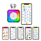 Mini Bluetooth RGB Light Printer Inkless Thermal Printer for Scrapbooks Labels Photos Memos