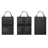 Large Capacity Car Trunk Organizer with Zippers – Backseat Storage Black