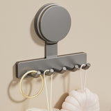 Razor Holder for Shower Powerful Suction Cup Shower Hooks for Towel Loofah Razor Squeegee Gray
