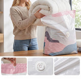 4PCS Self Compression Storage Bags Vacuum-Free Clothes Storage Bags for Bedding Clothing Moving Travel Organization