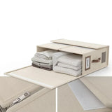4Pcs Set Bed Sheet Organizers Bedding Storage Bags Beige