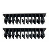 2 Pcs 10 Slot Under Shelf Lid Organizer Slide In for Kitchen Cabinet Storage Black