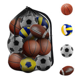 Extra Large Mesh Sports Ball Bag – Heavy Duty with Adjustable Strap