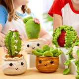6-Pack Hanging Potted Plant DIY Yarn Craft Kits with Yarn and Hooks for DIY Crafting