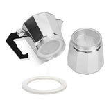 Replacement Silicone Gasket Aluminium Filter Set for Moka Pot