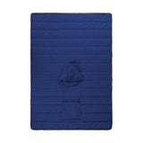 Camping Warm Cloak Cape Poncho Sleeping Bag Wearable Hooded Blanket for Hiking Fishing Outdoor Sport Dark Blue