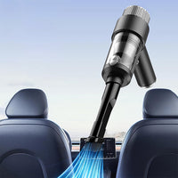 4-in-1 Handheld Car Vacuum Cleaner Portable Cordless Air Duster with LED Light for Car Home Office Black