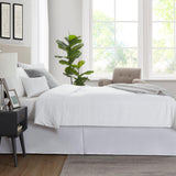 Pleated Bed Skirt Easy Fit Bed Drop Wrap White