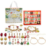 24 DAYS Christmas Advent Countdown Calendar Bracelets Set DIY Charm Bracelet Making Kit Style 2