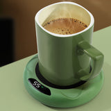 USB Coffee Mug Warmer with Adjustable Temperature Desk Cup Warmer for Office Green