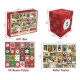 1000 Piece Santa Puzzle Christmas Advent Calendar Christmas Countdown Calendar Jigsaw
