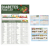 3Pcs Set Diabetes Food List Printable Diabetes Information Food Chart Brochure