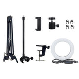 Ring Light with Overhead Camera Phone Mount for Video Recording and Zoom Meetings