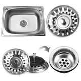 2 PCS Kitchen Sink Strainer Drain Stopper Baskets with Rubber Seals