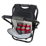 Portable Cooler Folding Stool Fishing Chair Multi-Function Outdoor Seat Black