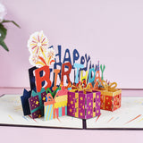 3D Pop-Up Happy Birthday Card with Envelope Unique Greeting Card Gift Style 1
